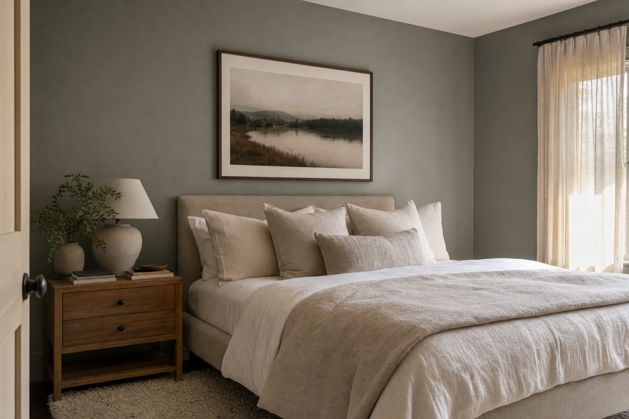 Millstone by Benjamin Moore on interiors