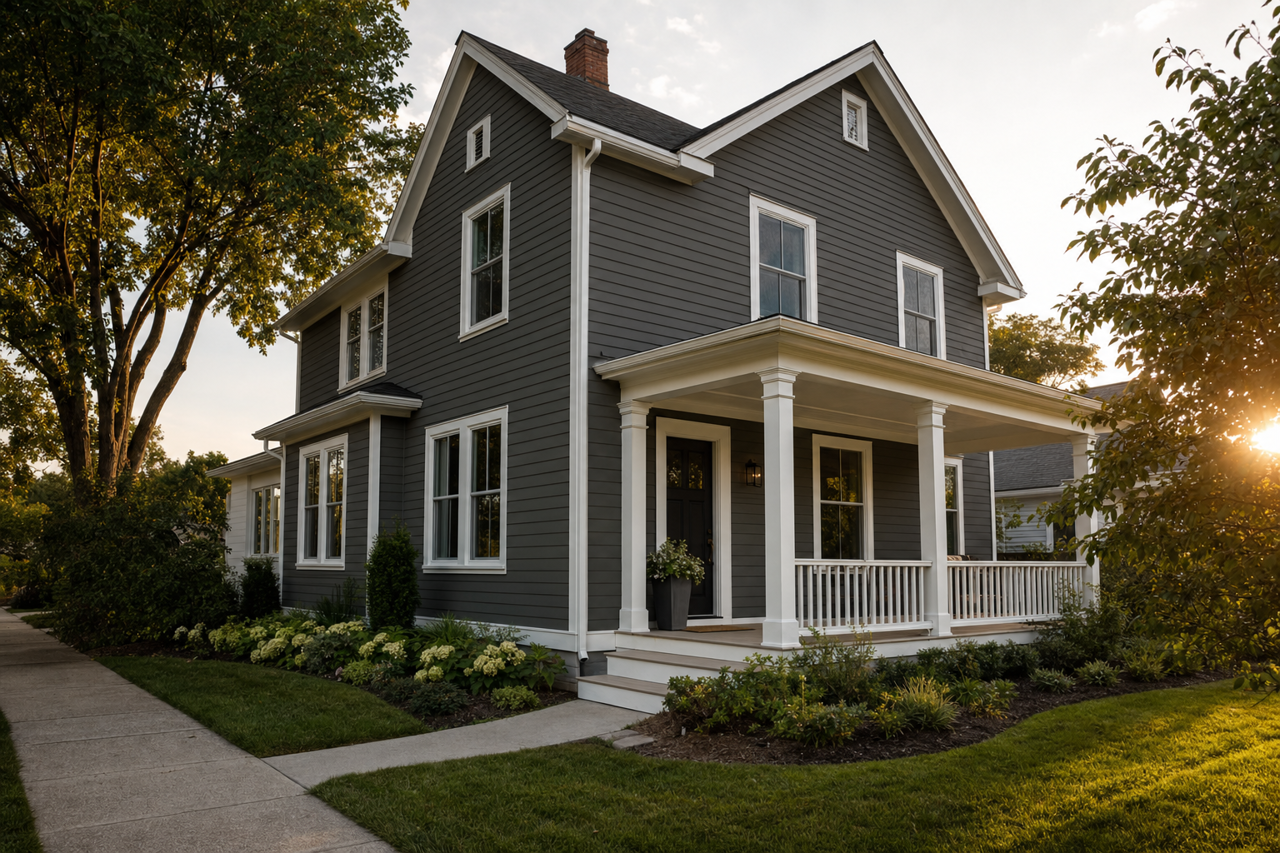 Deep River by Benjamin Moore on exterior