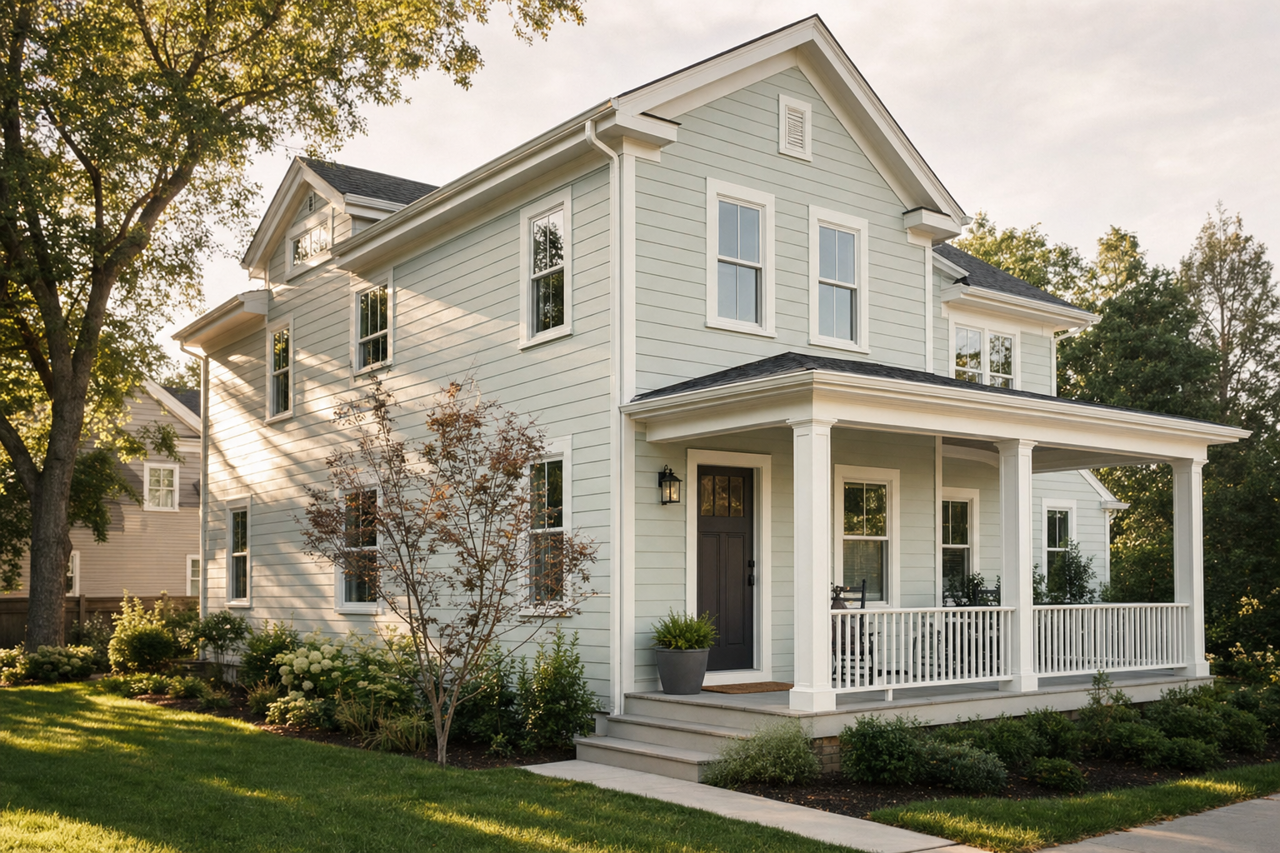 Pale by Benjamin Moore on exterior