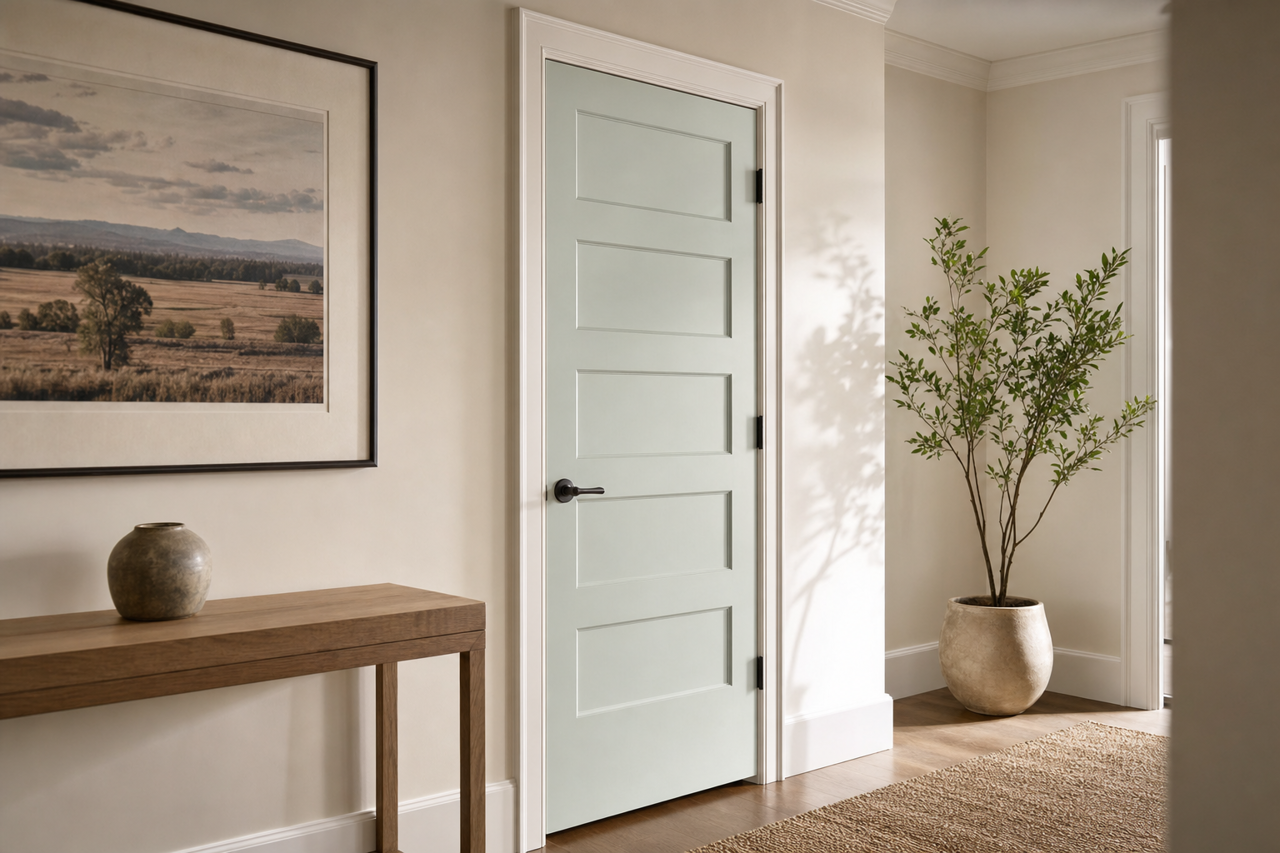 Pale by Benjamin Moore on interior-doors