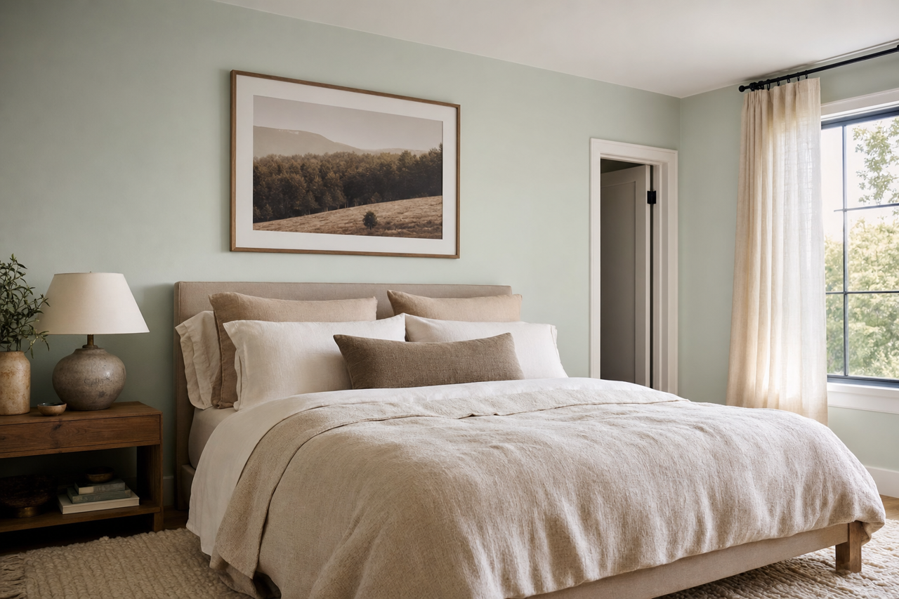 Pale by Benjamin Moore on interiors
