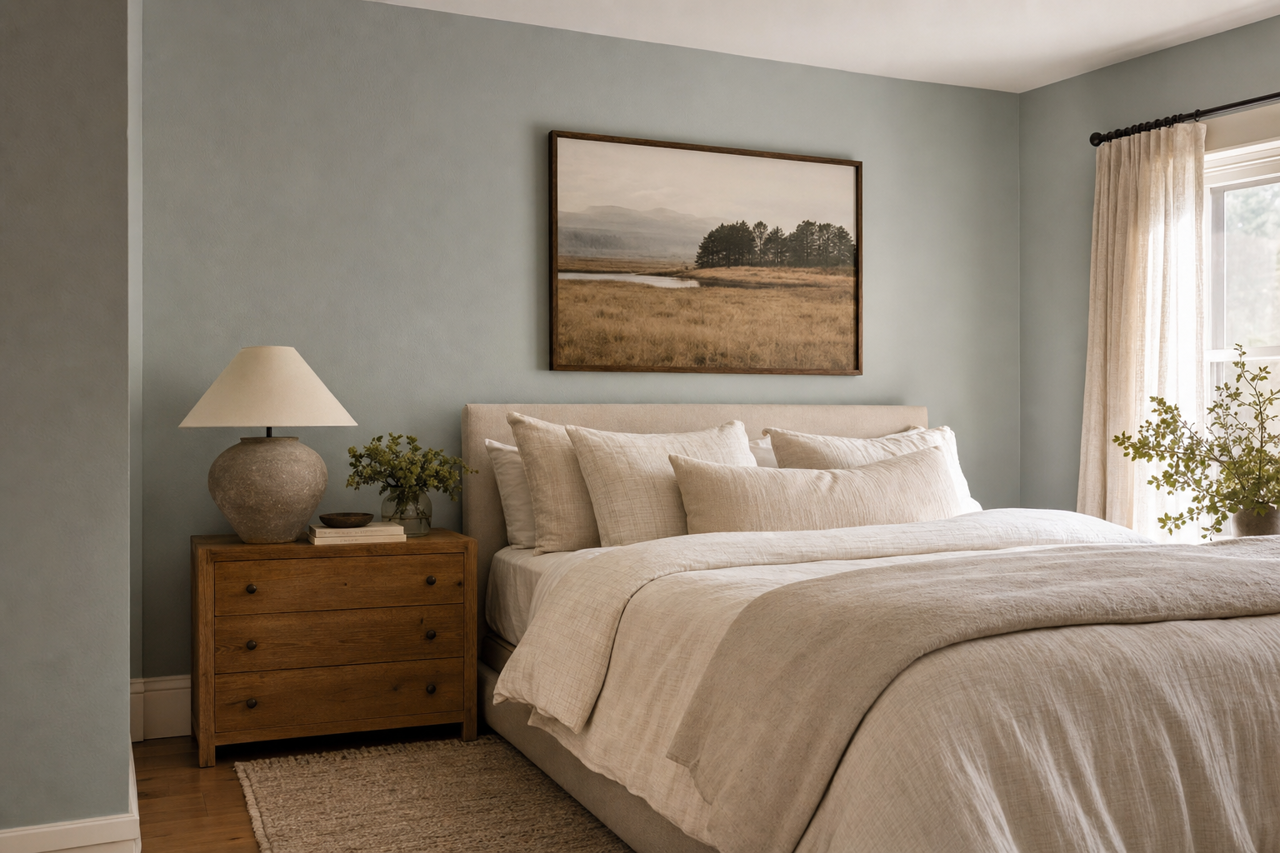Silver by Benjamin Moore on interiors
