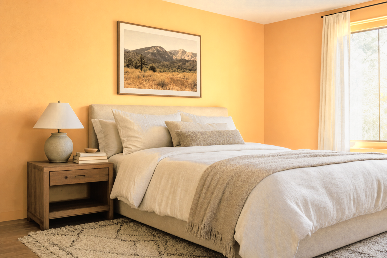 Peach Crisp by Benjamin Moore on interiors