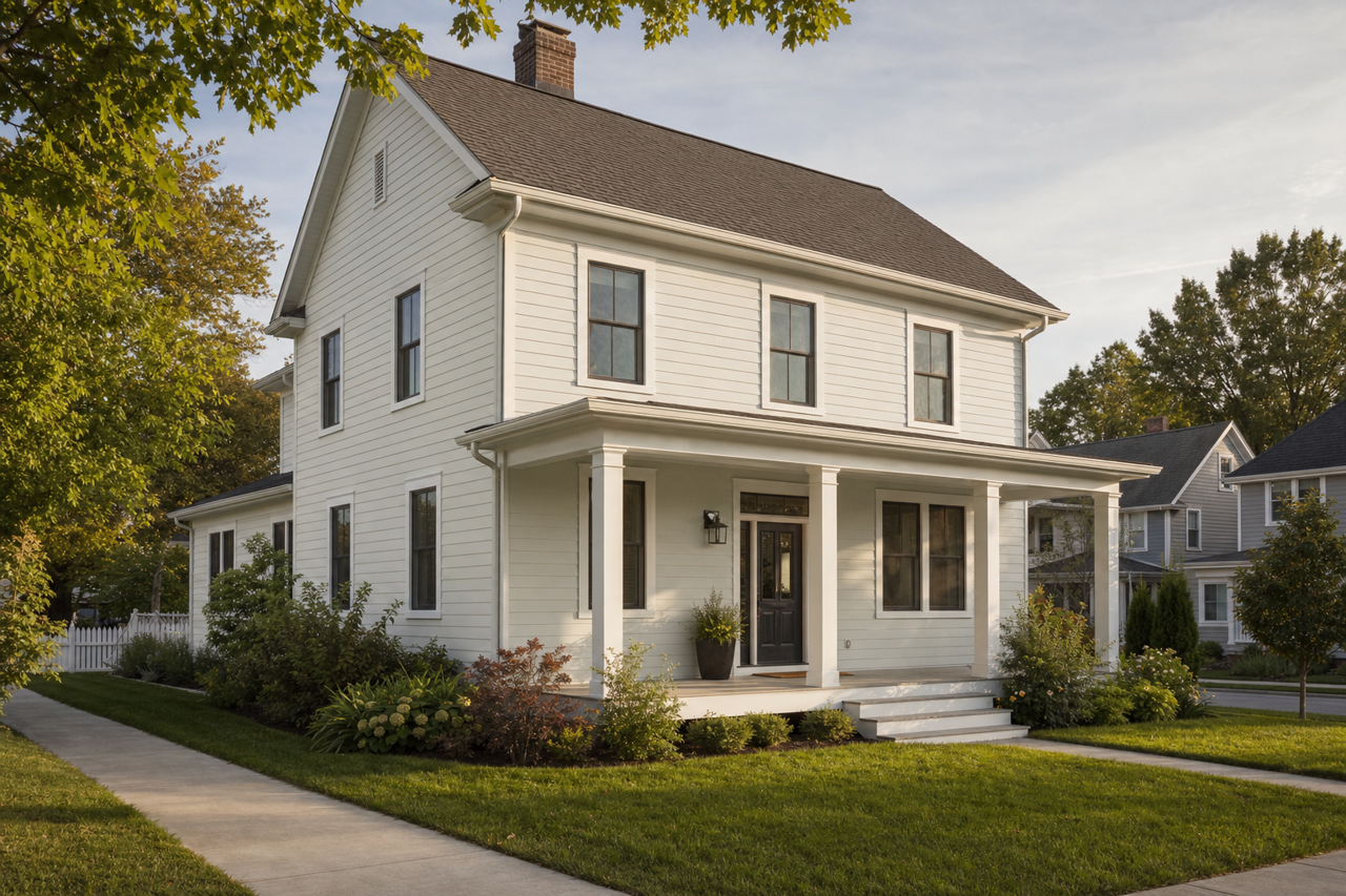 Paper White by Benjamin Moore on exterior