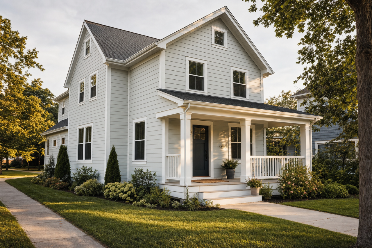 Sterling by Benjamin Moore on exterior
