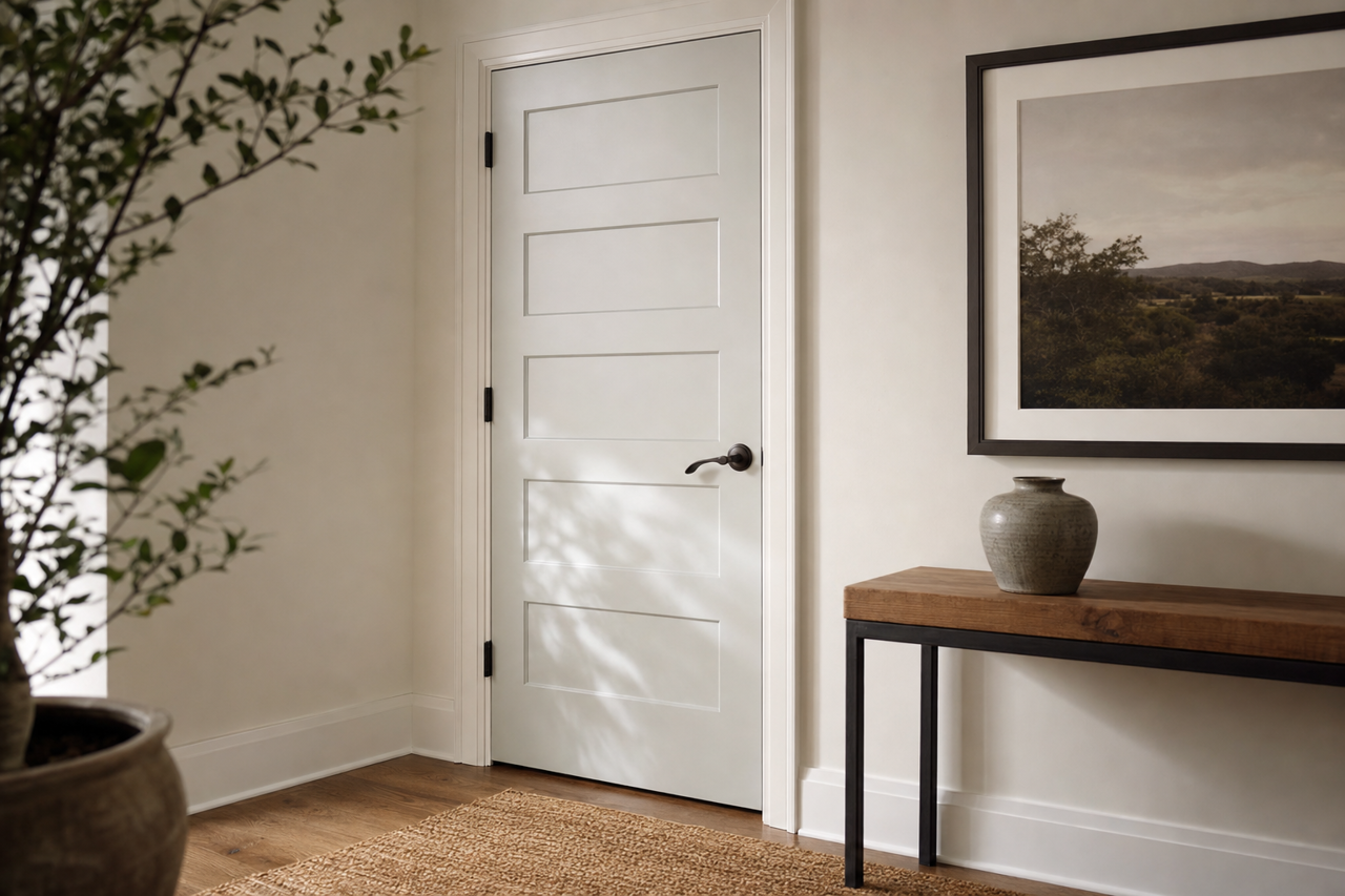 Sterling by Benjamin Moore on interior-doors