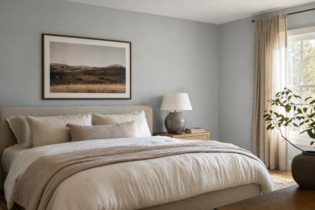 Blue by Benjamin Moore on interiors