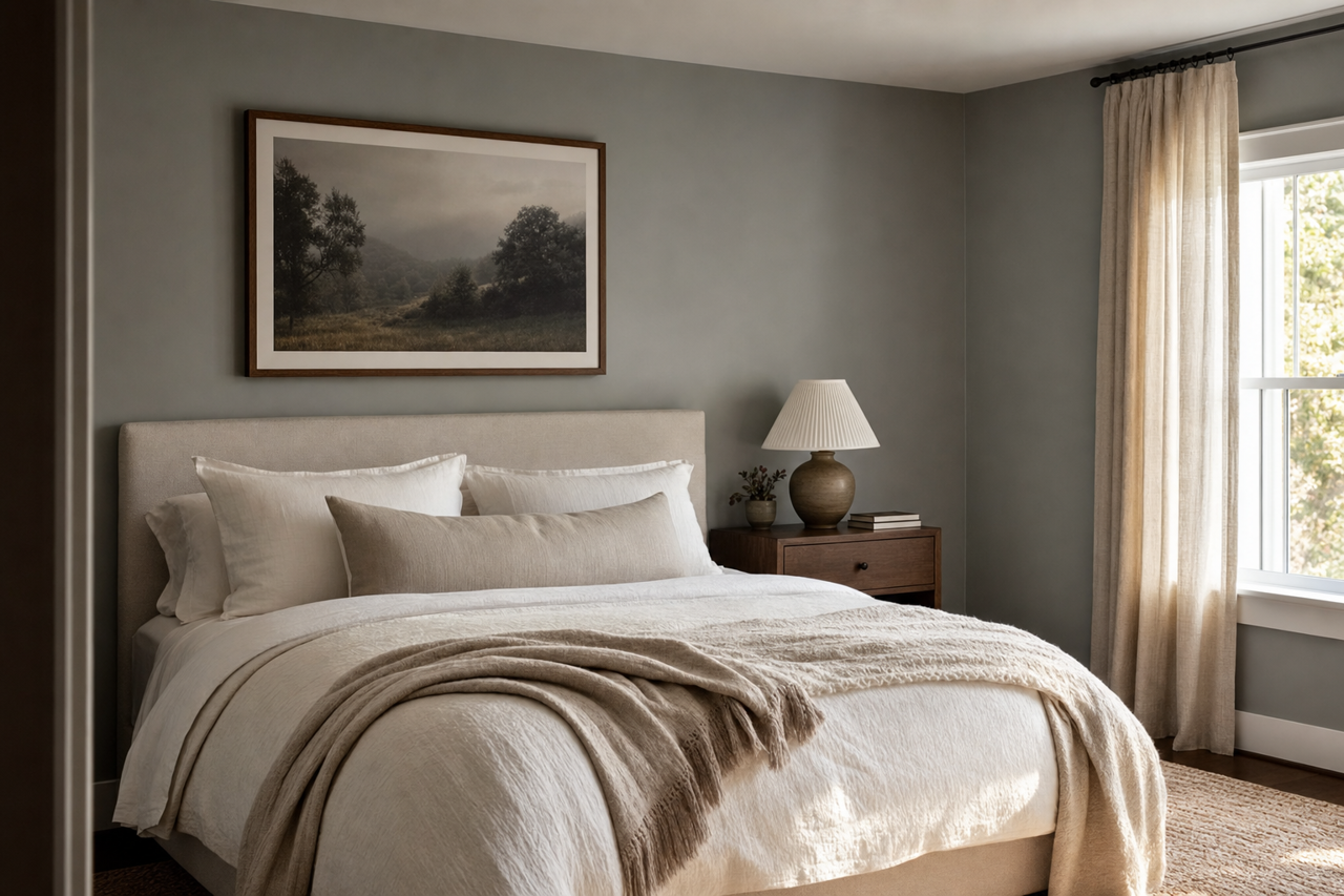 Shaker Gray by Benjamin Moore on interiors