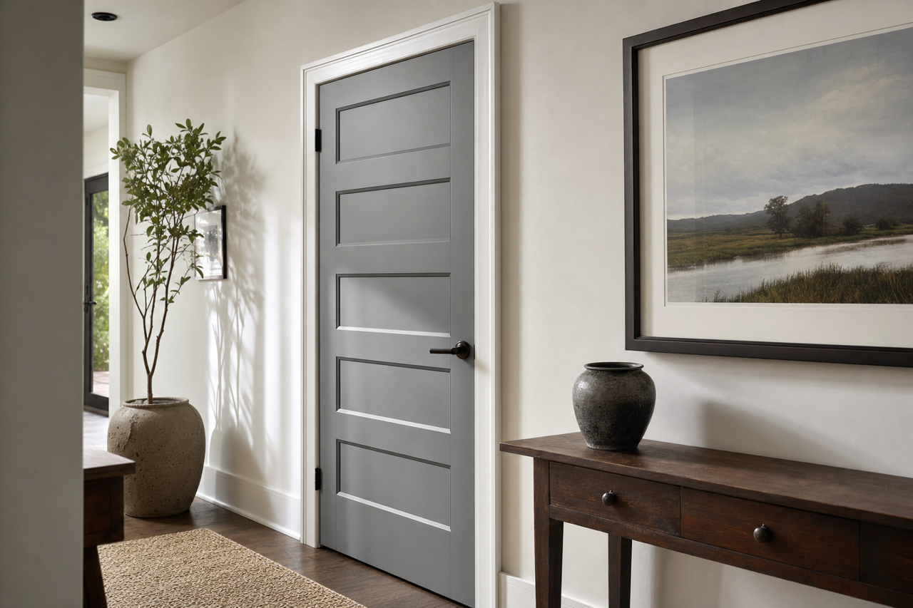 Rocky Coast by Benjamin Moore on interior-doors