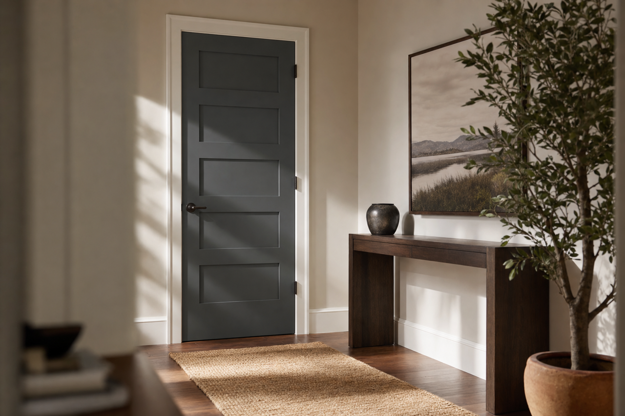 Nightfall by Benjamin Moore on interior-doors