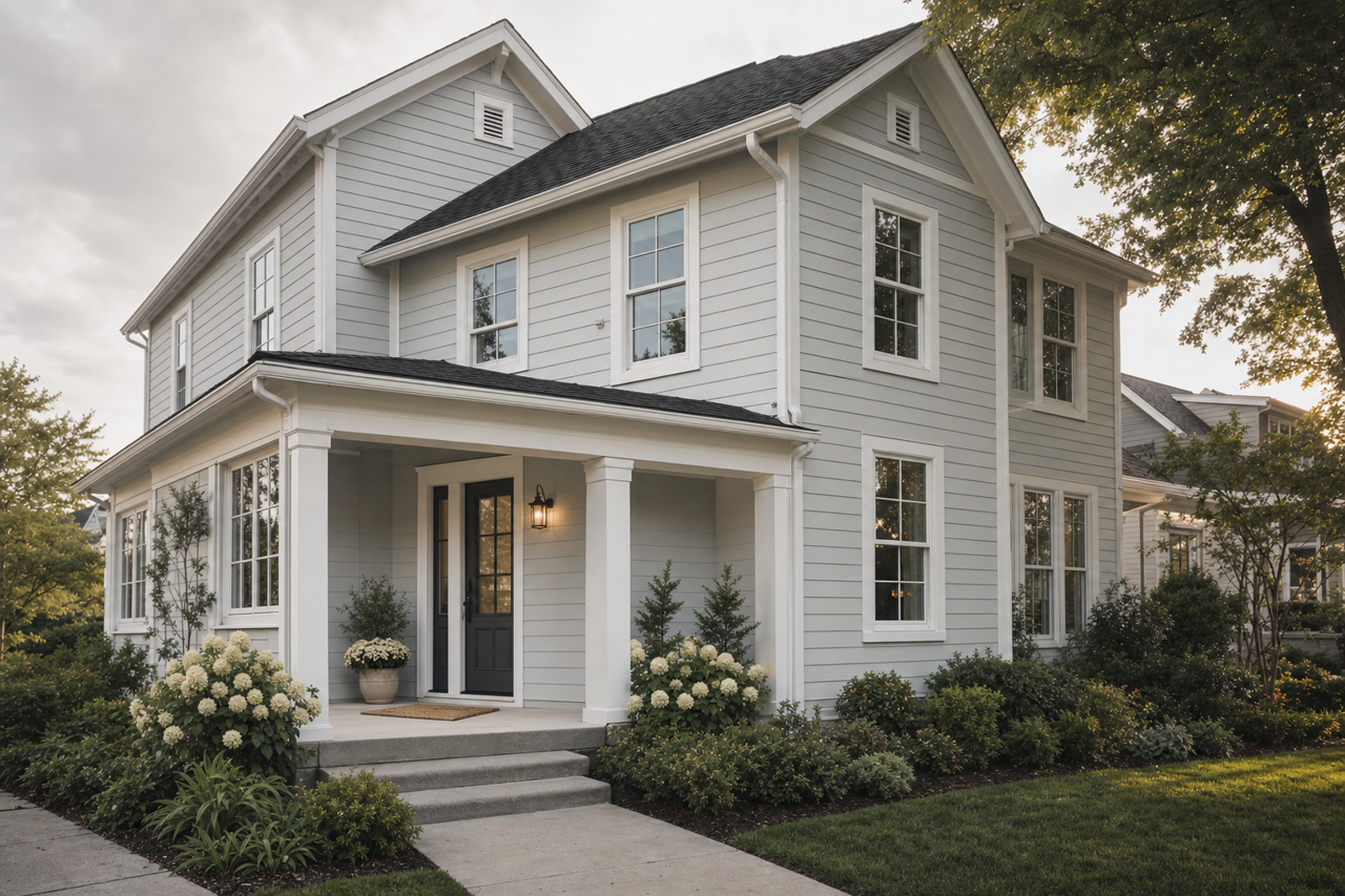 Pebble Beach by Benjamin Moore on exterior