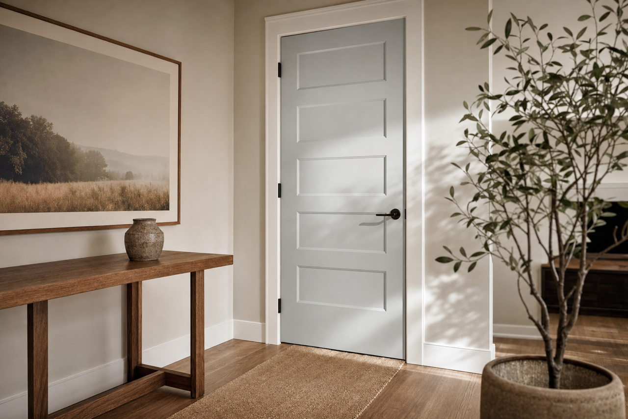 Pebble Beach by Benjamin Moore on interior-doors