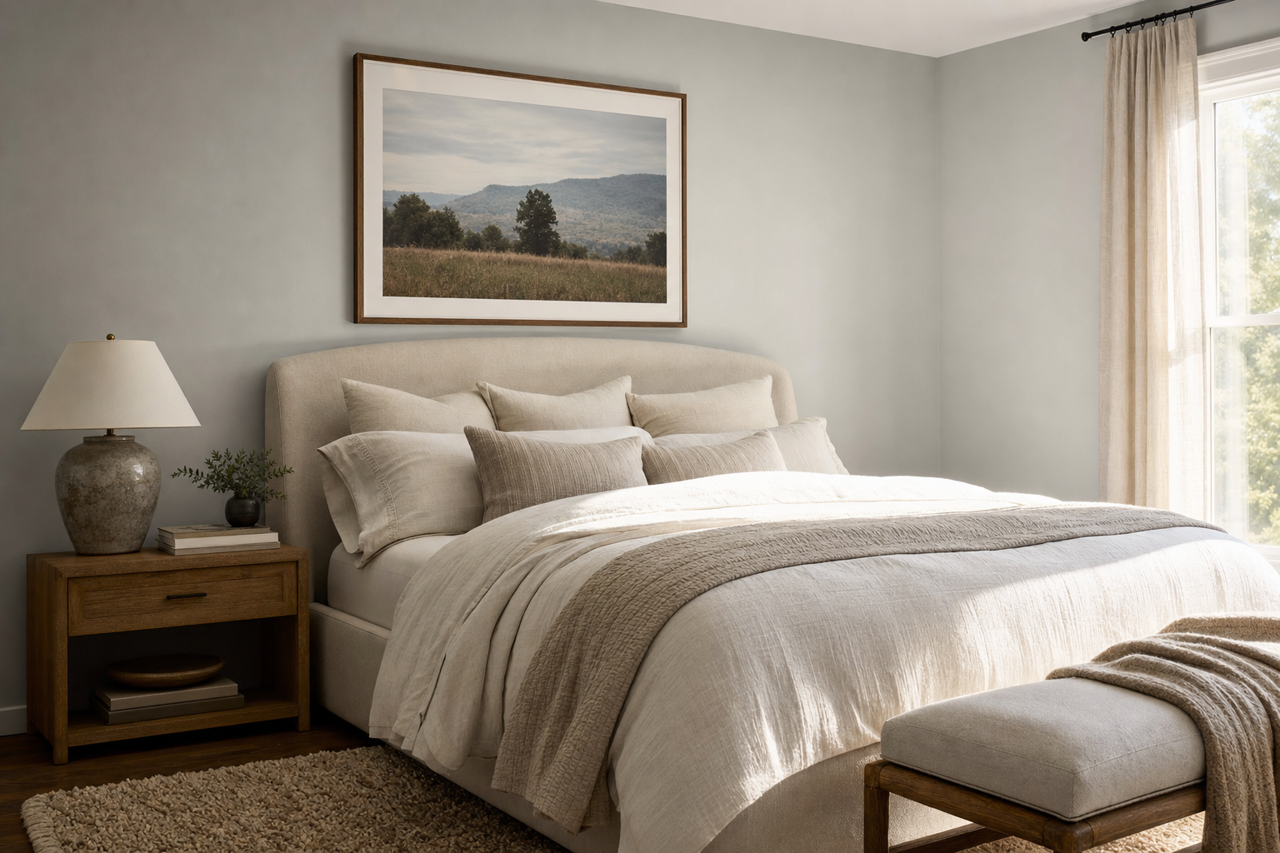 Silver by Benjamin Moore on interiors