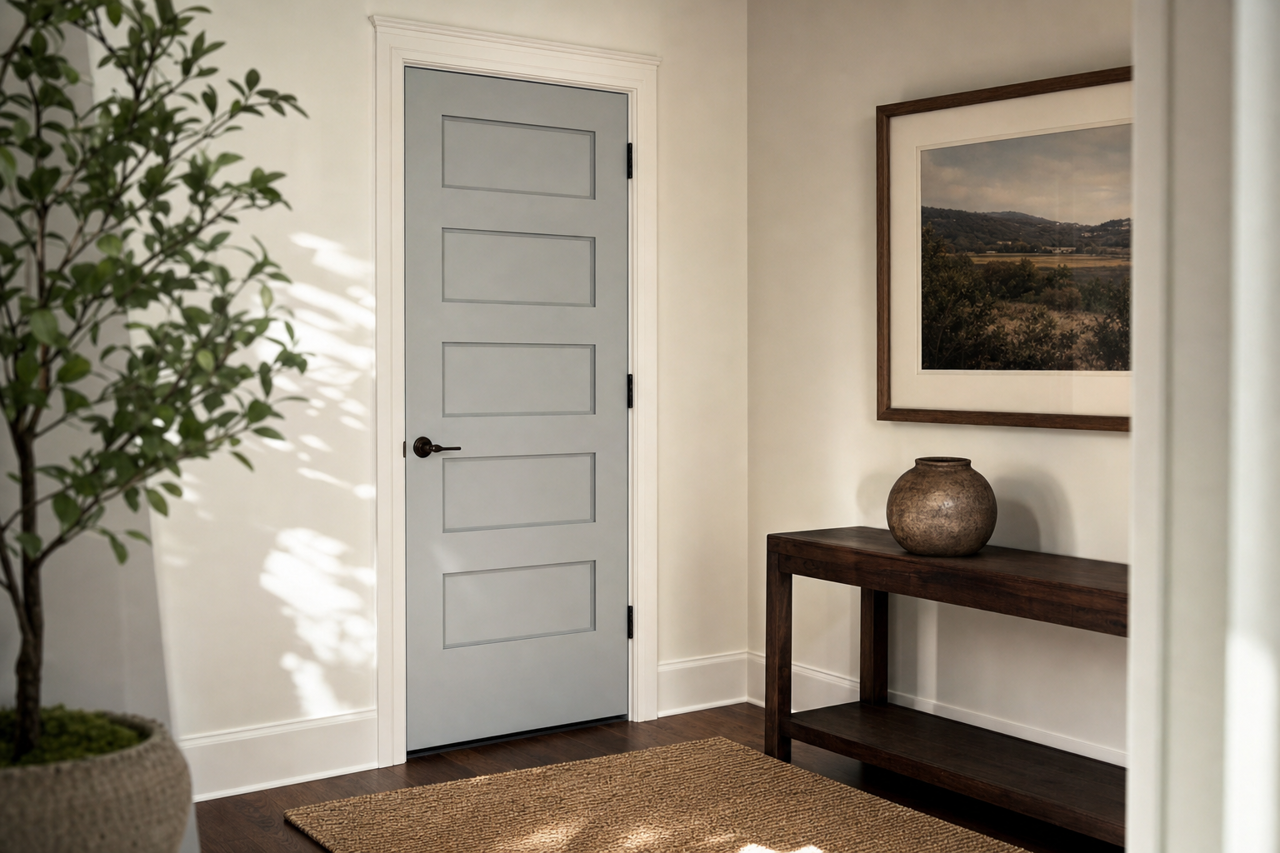Marina by Benjamin Moore on interior-doors