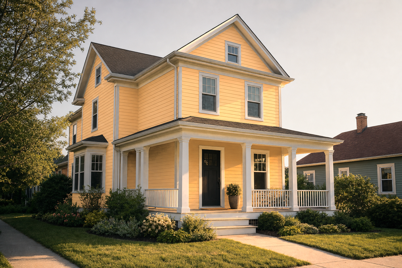 Soft Marigold by Benjamin Moore on exterior