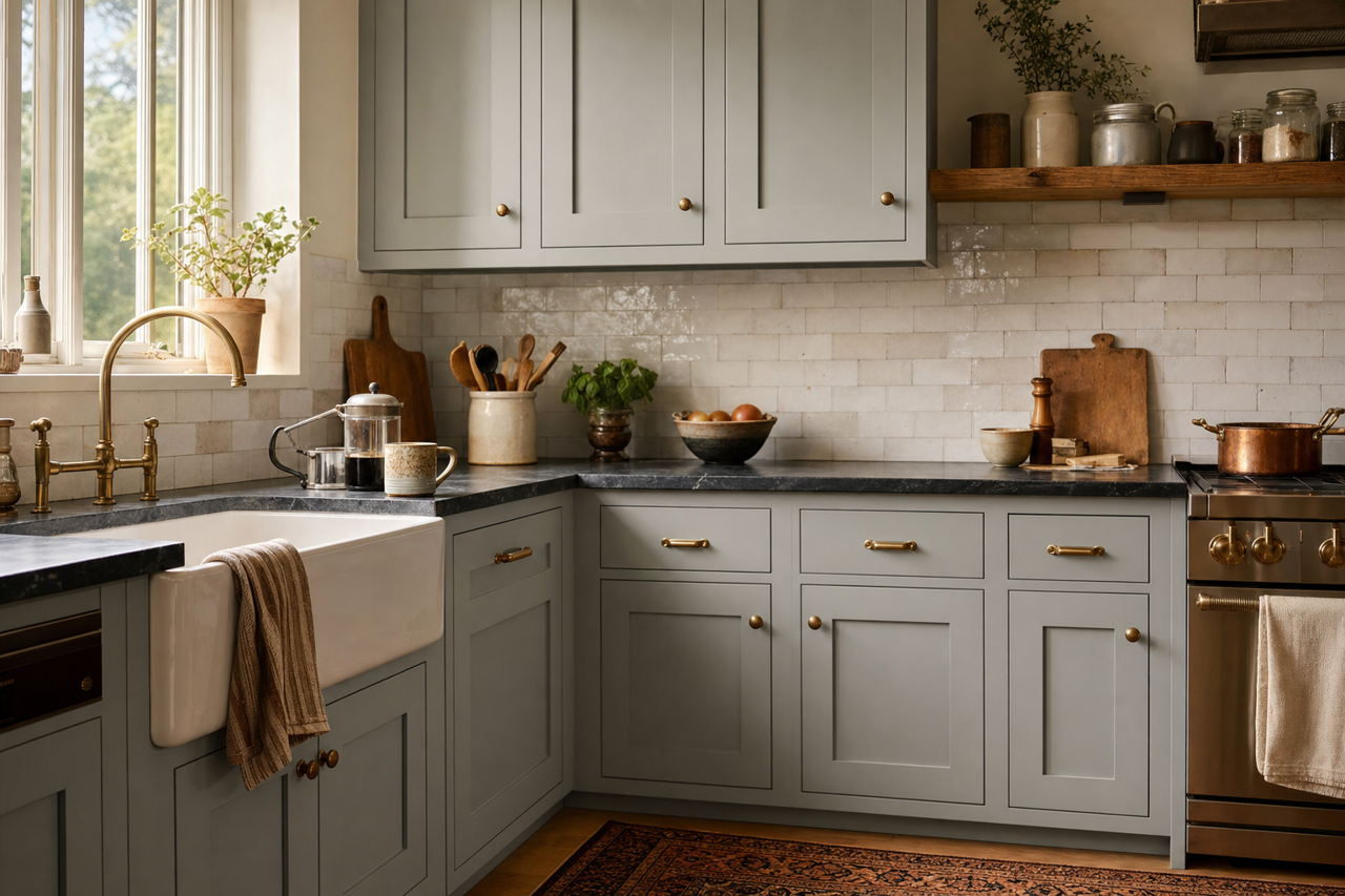 Timber by Benjamin Moore on cabinets