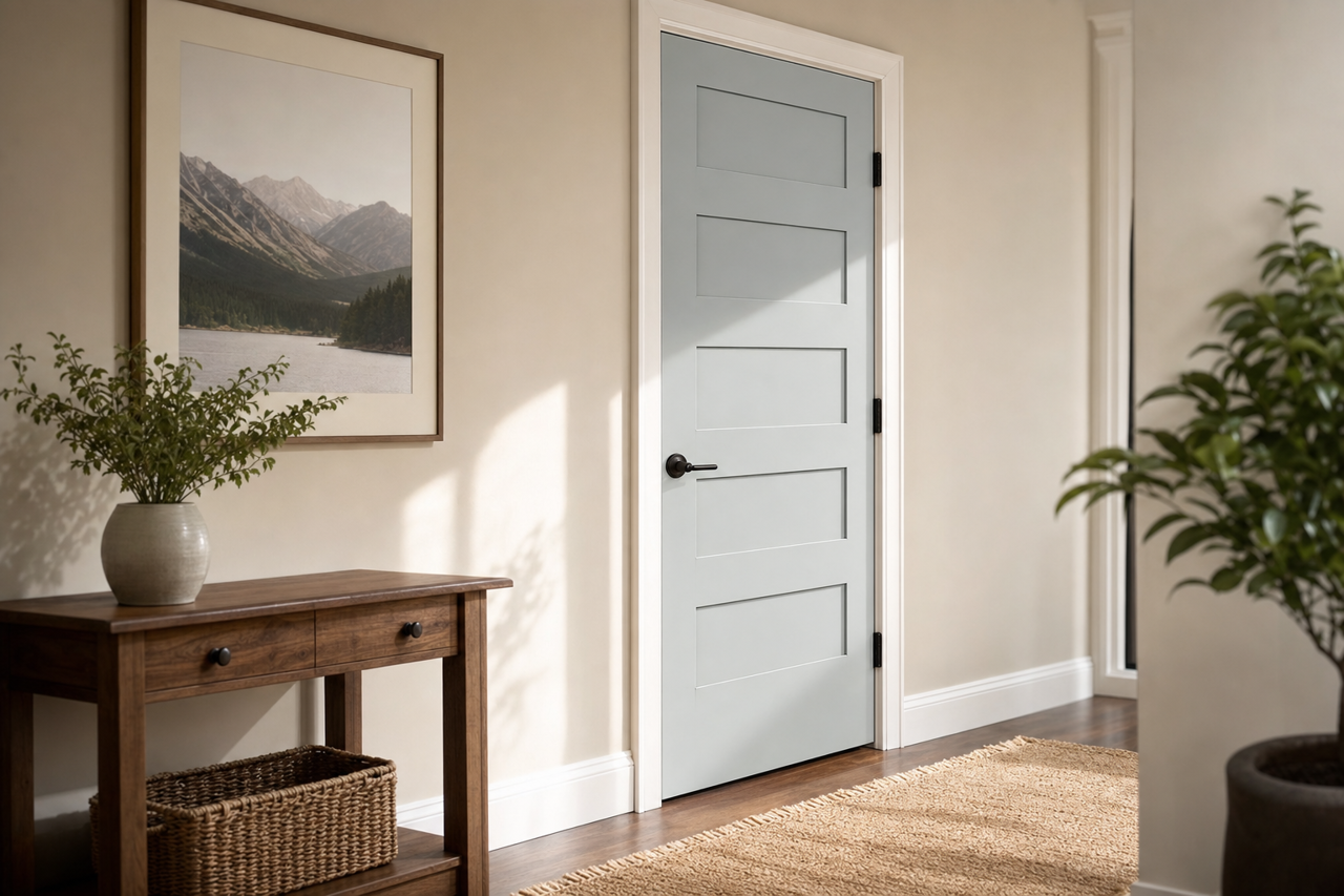 Winter Solstice by Benjamin Moore on interior-doors