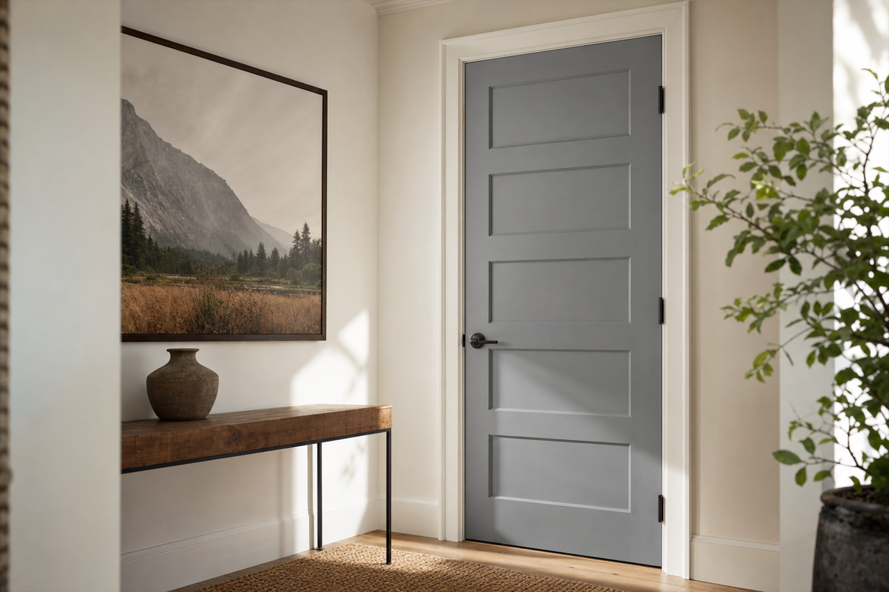 Ashland Slate by Benjamin Moore on interior-doors