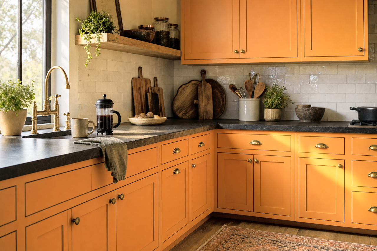 Brilliant by Benjamin Moore on cabinets