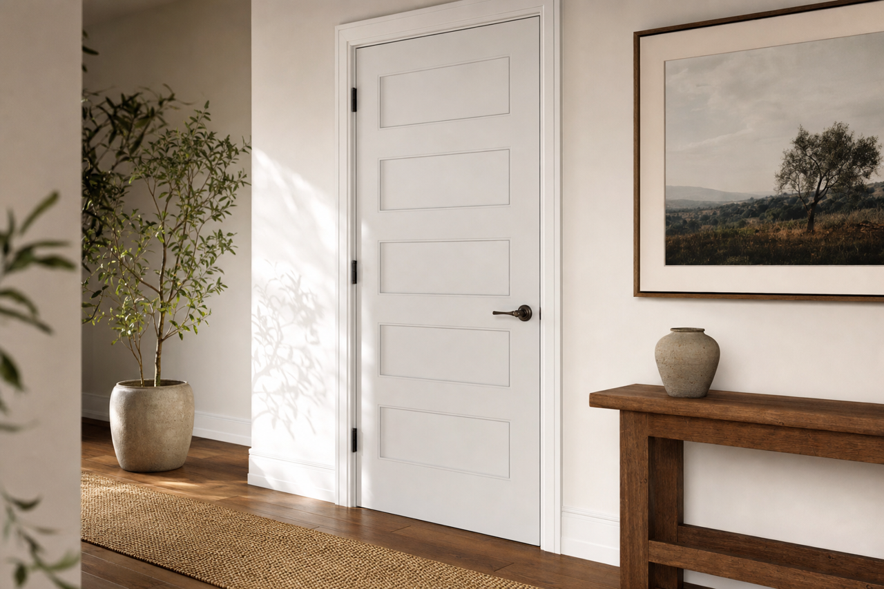 Graytint by Benjamin Moore on interior-doors