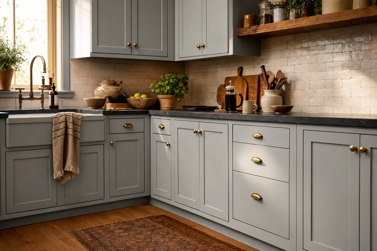 Silent by Benjamin Moore on cabinets
