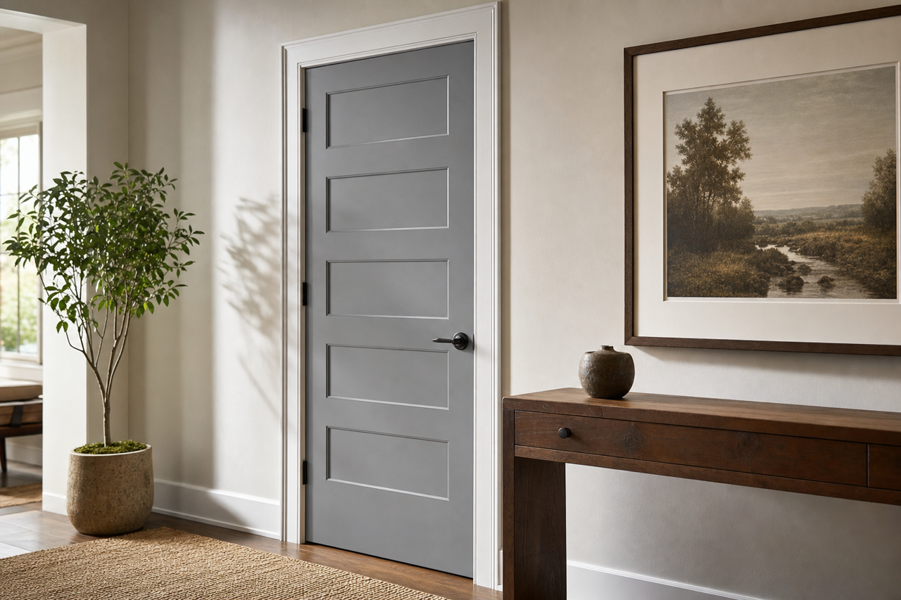 Rock by Benjamin Moore on interior-doors