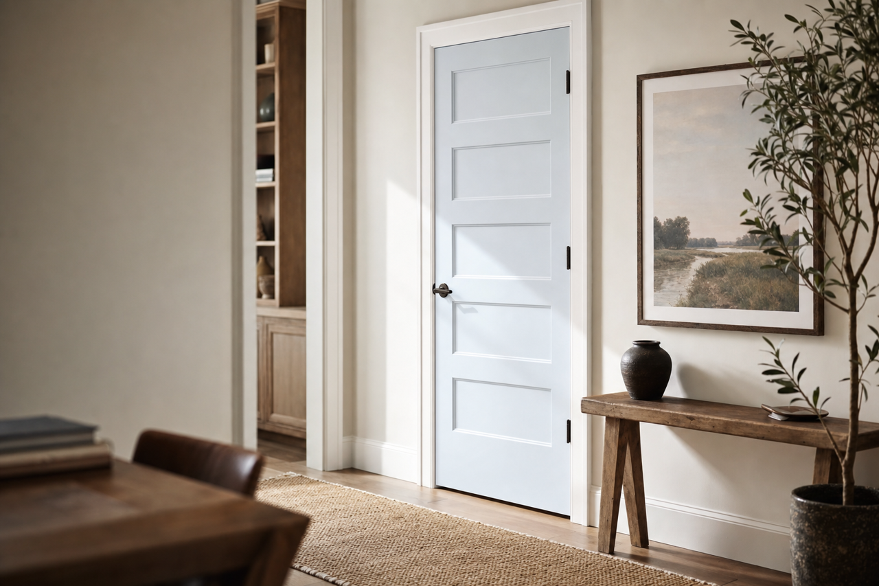 First Snowfall by Benjamin Moore on interior-doors