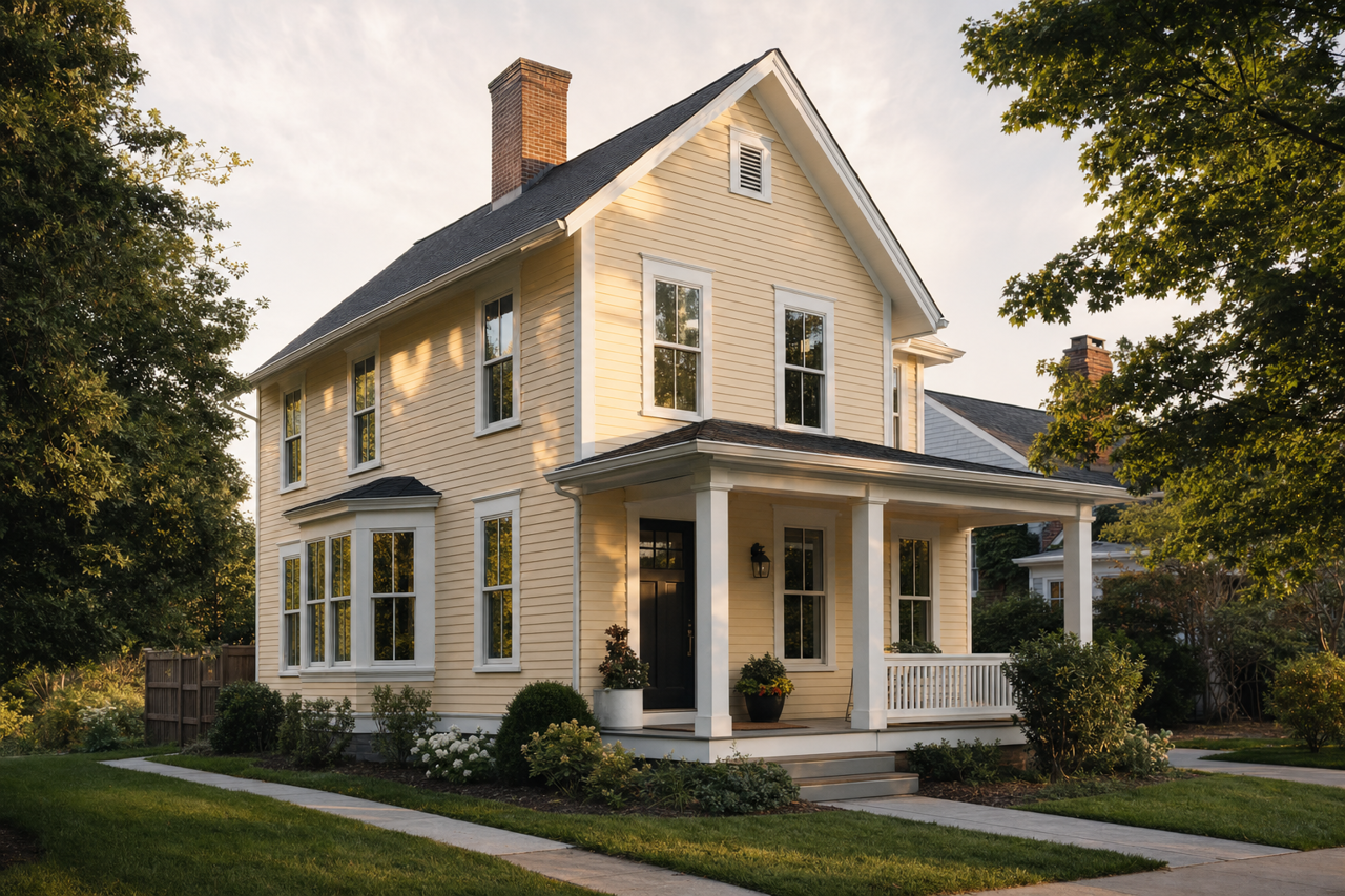 Corinthian White by Benjamin Moore on exterior