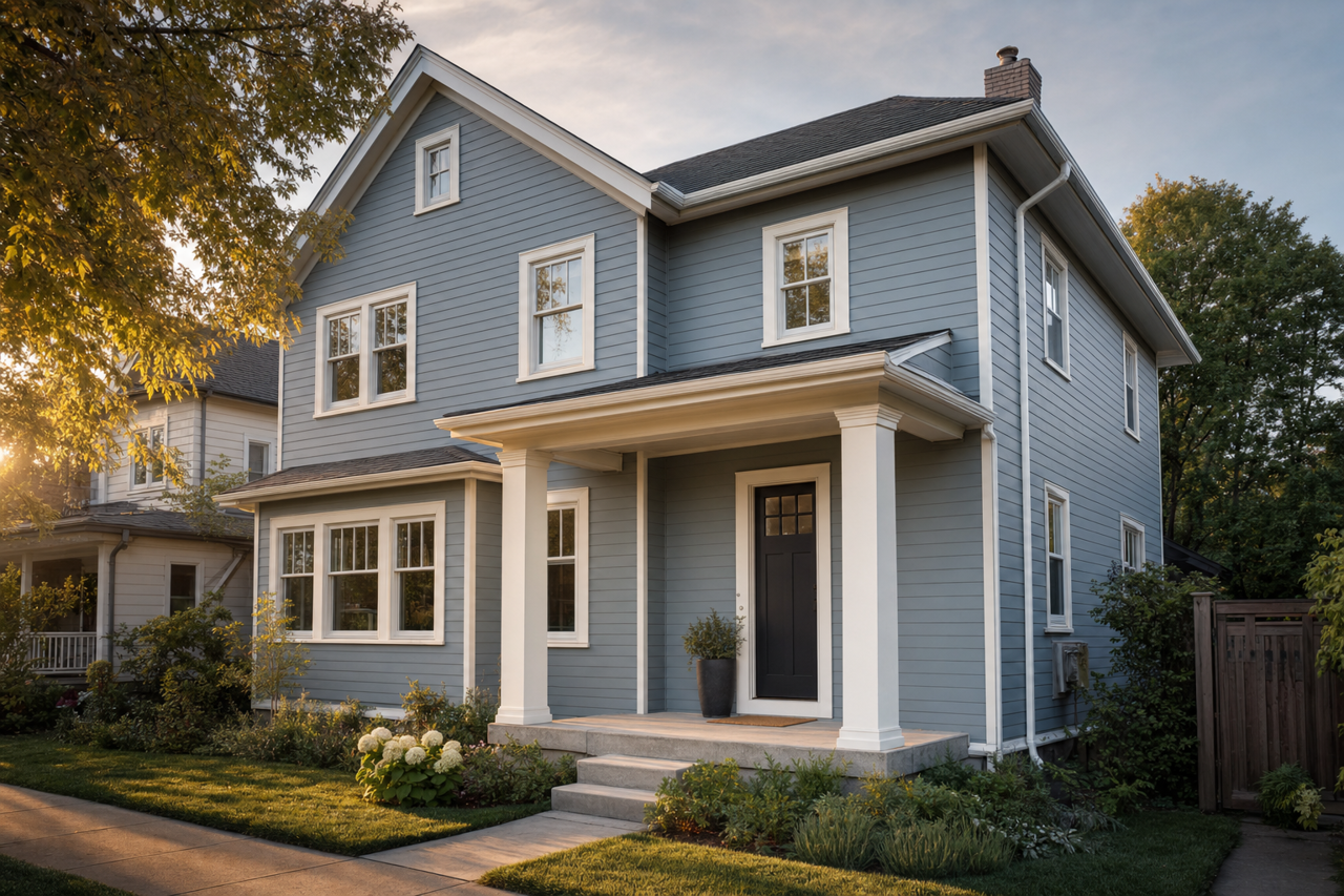 Mineral by Benjamin Moore on exterior