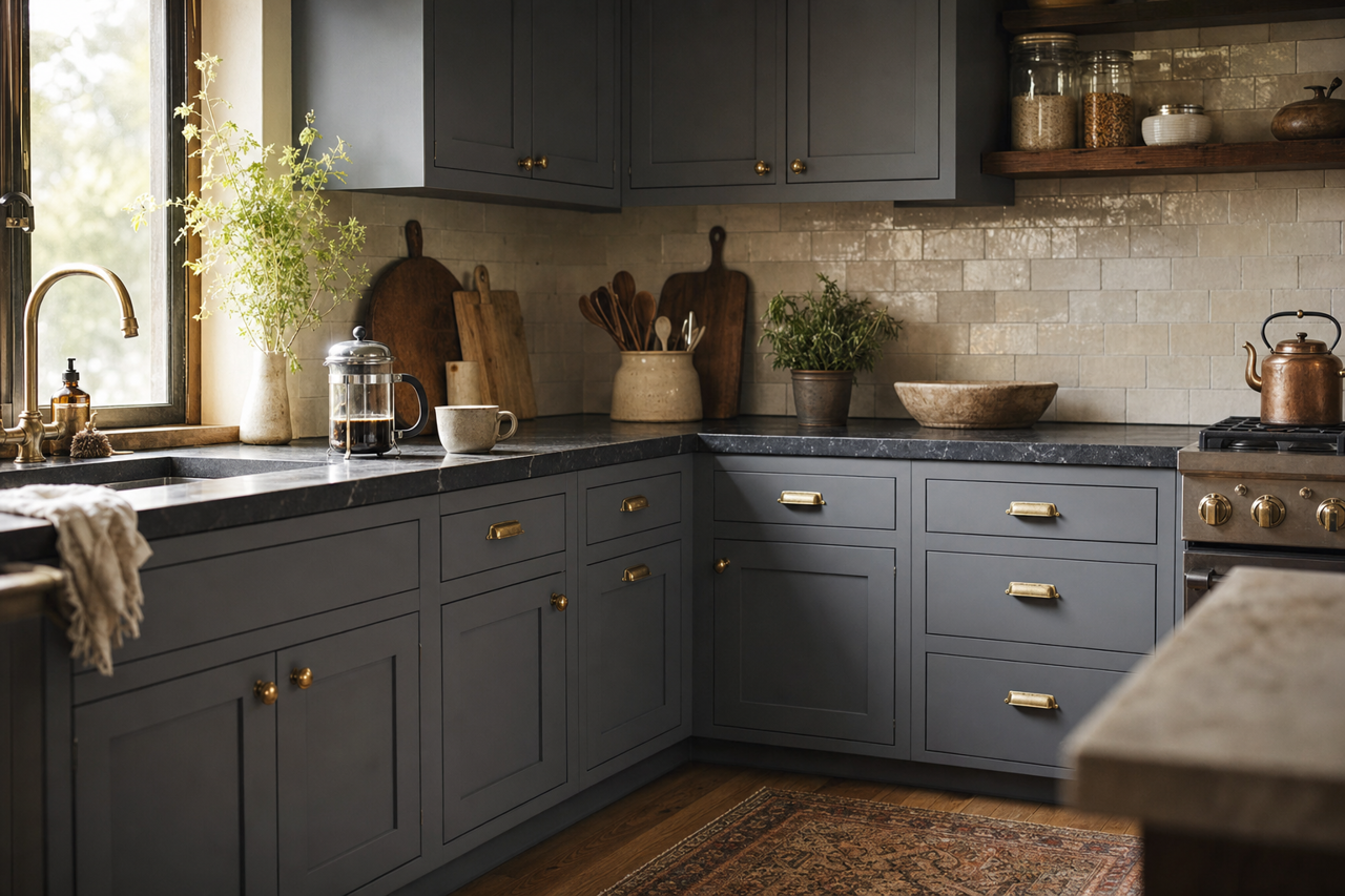 Britannia by Benjamin Moore on cabinets