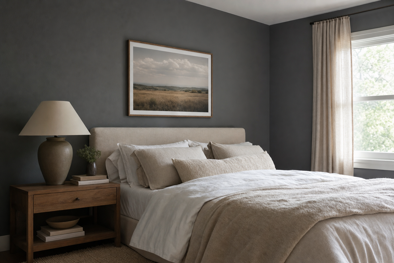 Westcott Navy by Benjamin Moore on interiors