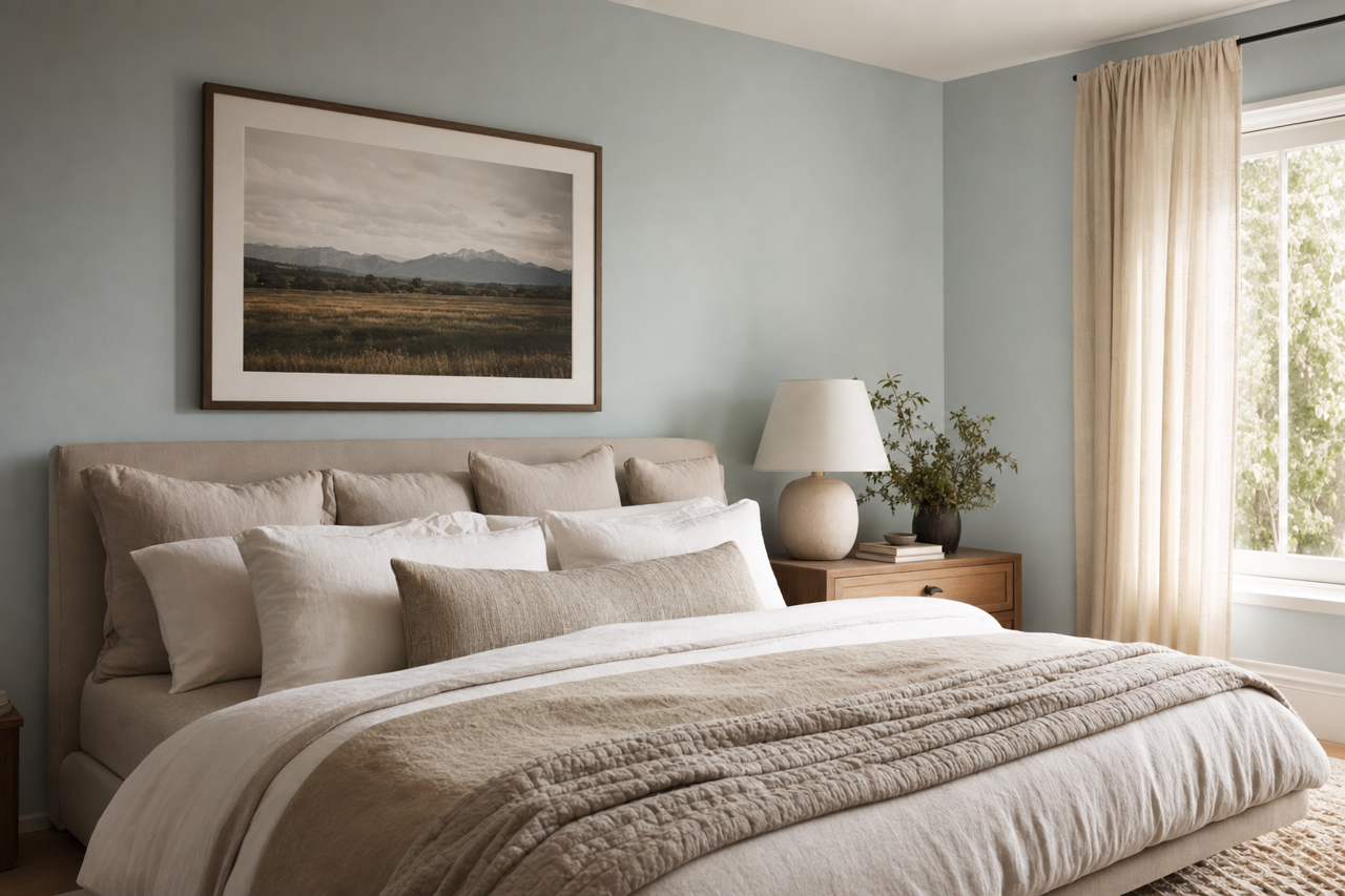Blue Lace by Benjamin Moore on interiors