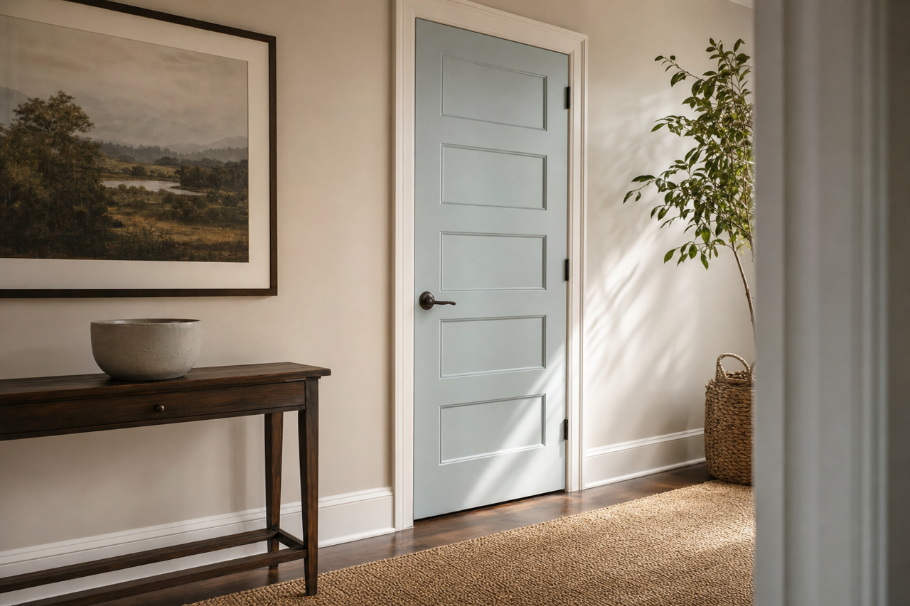 Gentle by Benjamin Moore on interior-doors