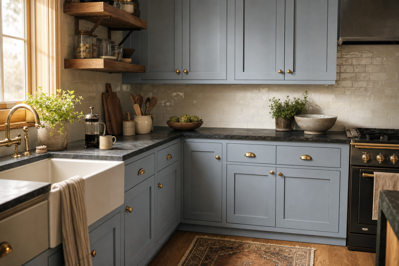 Comet by Benjamin Moore on cabinets