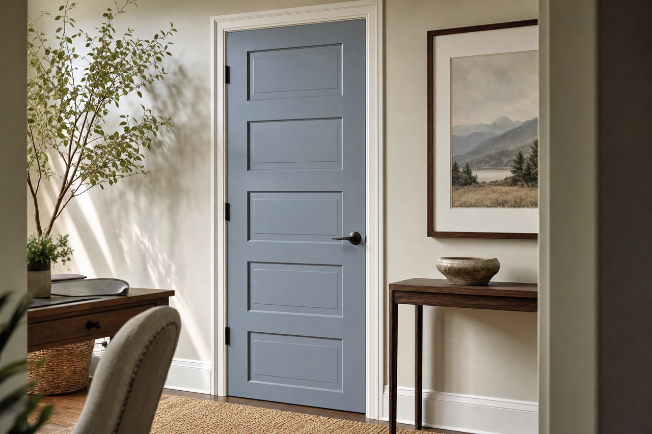 Bachelor by Benjamin Moore on interior-doors