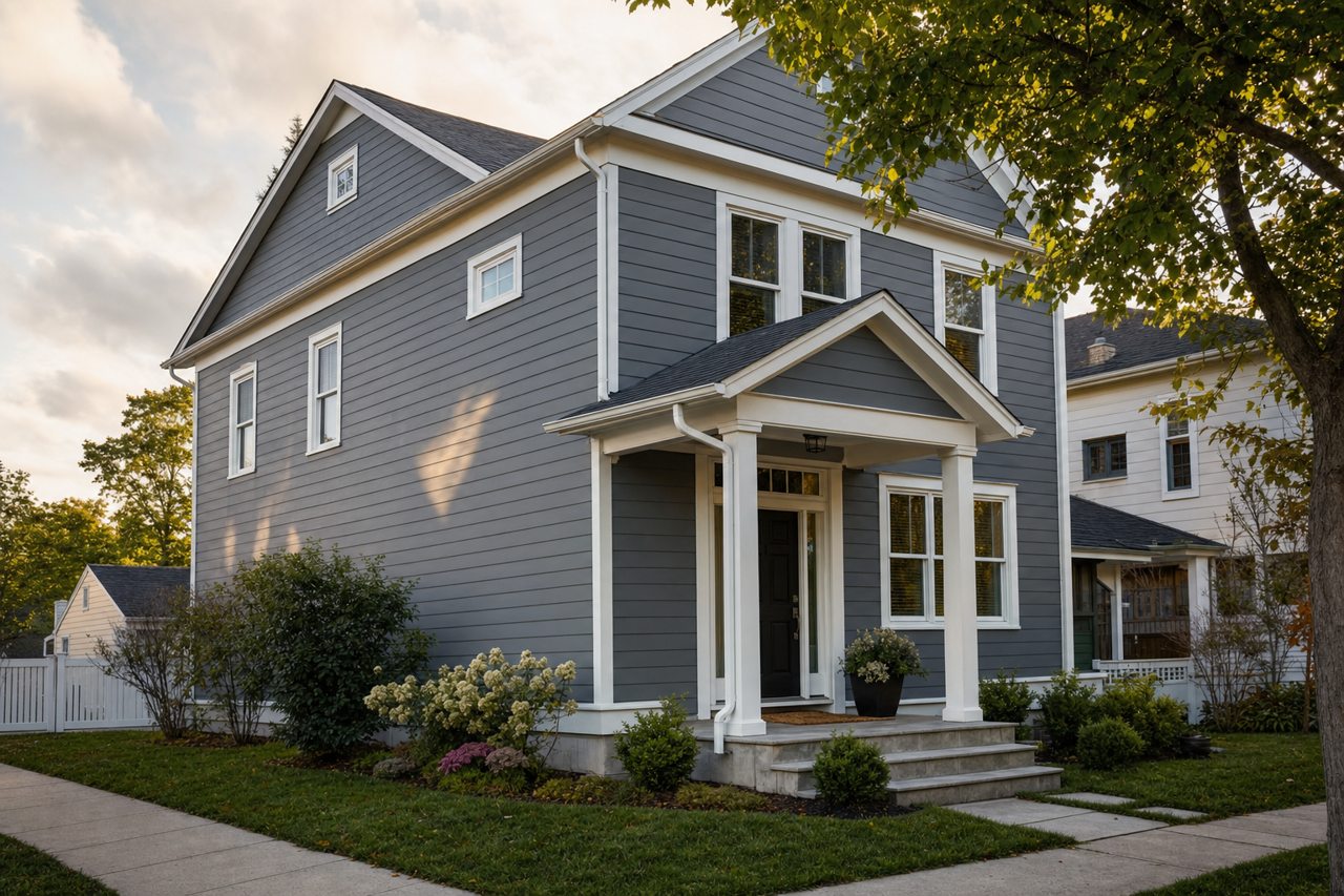 Ocean by Benjamin Moore on exterior