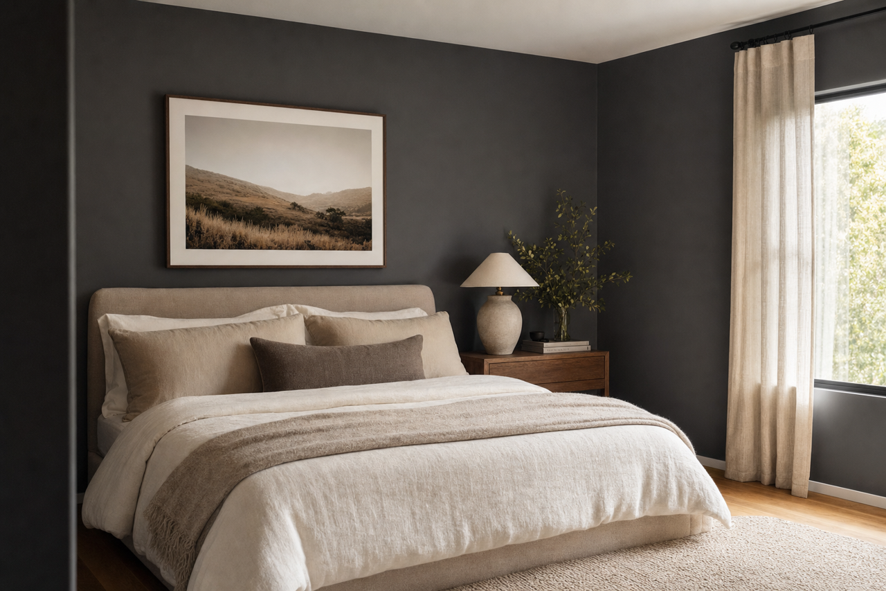 Midnight by Benjamin Moore on interiors
