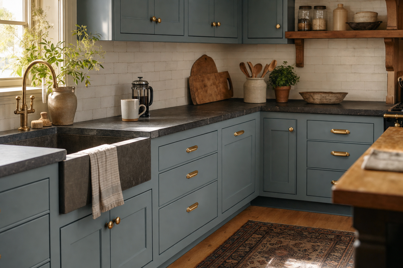 Providence by Benjamin Moore on cabinets