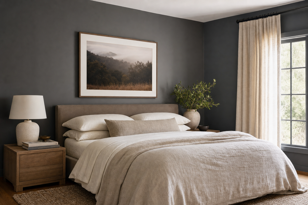 Midnight Blue by Benjamin Moore on interiors