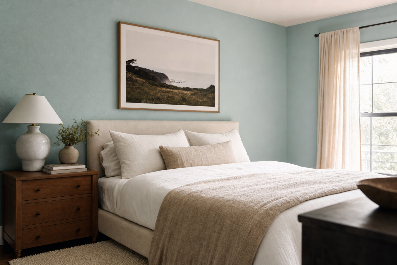 Blue by Benjamin Moore on interiors