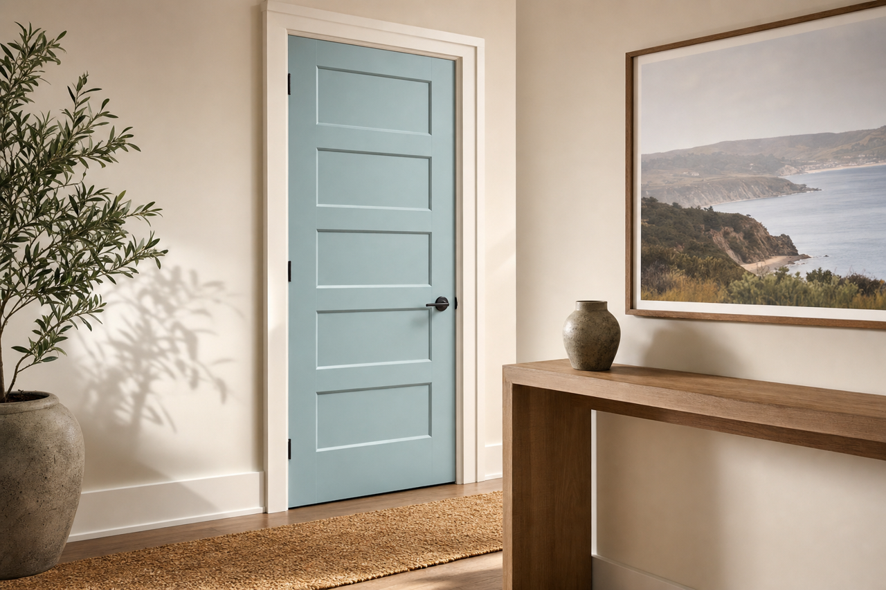 Cape by Benjamin Moore on interior-doors