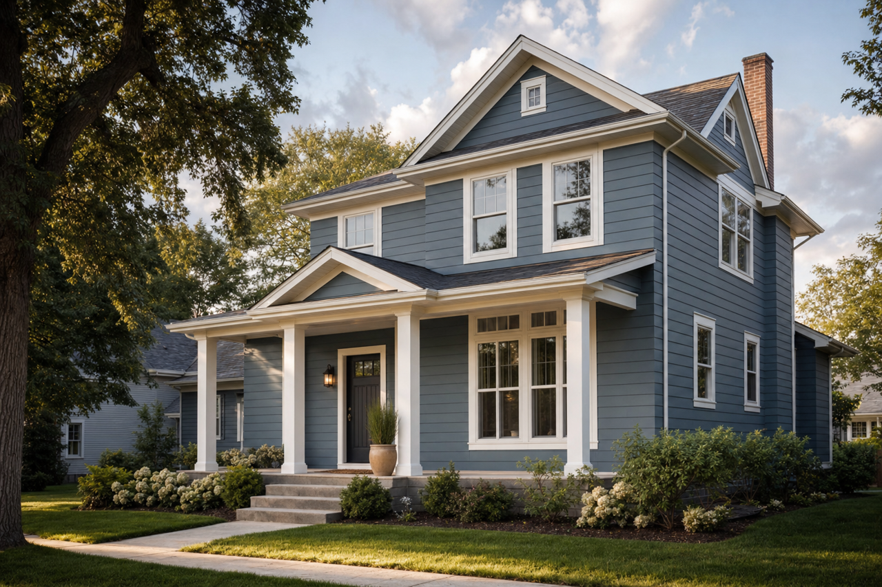 Thousand Oceans by Benjamin Moore on exterior