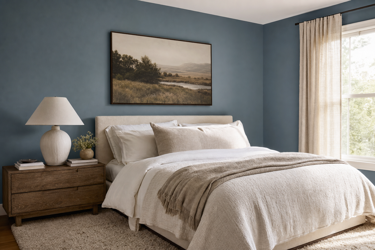 Thousand Oceans by Benjamin Moore on interiors