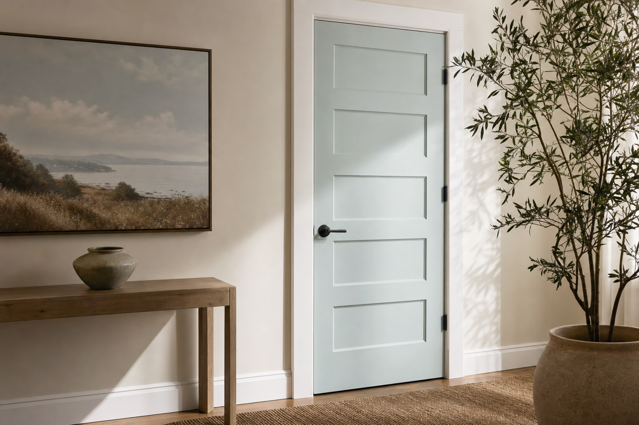 Lookout Point by Benjamin Moore on interior-doors