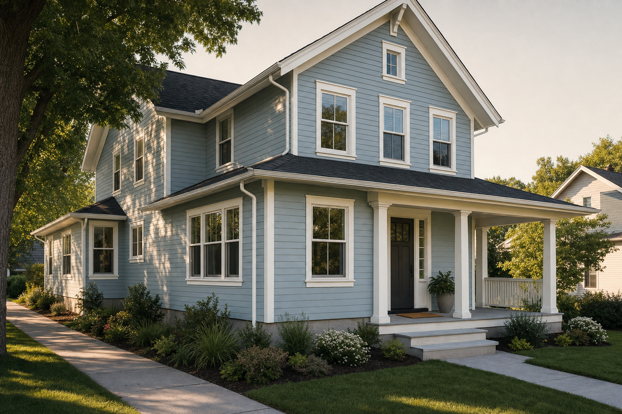 Slate by Benjamin Moore on exterior