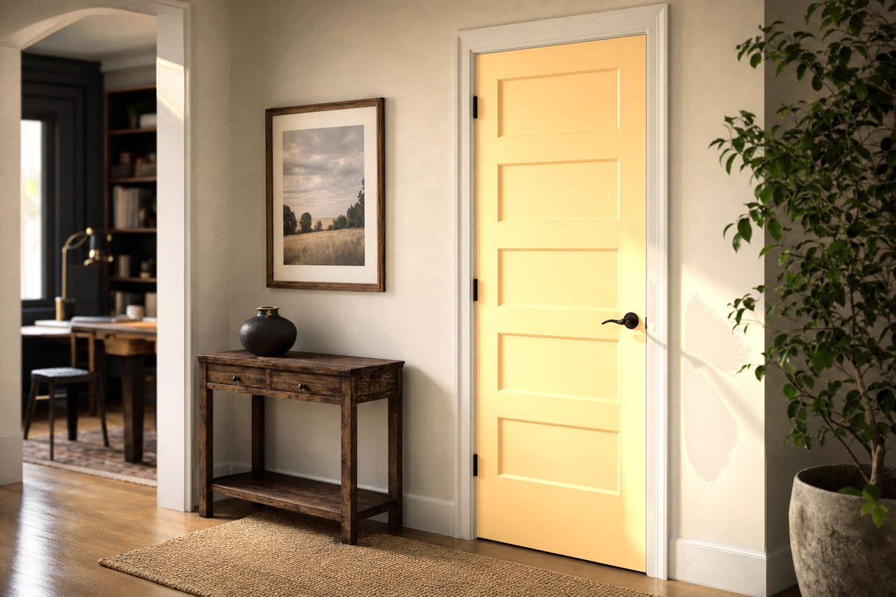 Glowing by Benjamin Moore on interior-doors