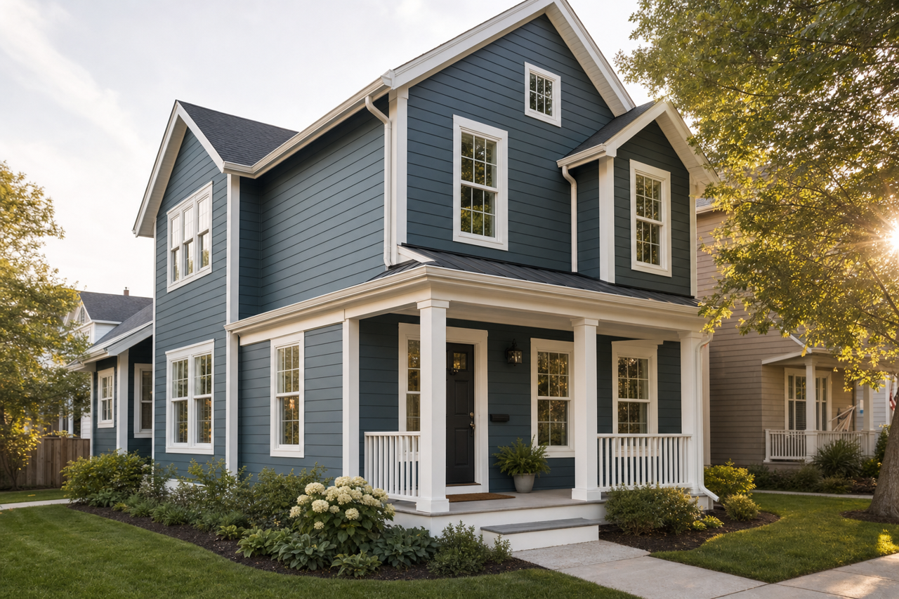 New Providence Navy by Benjamin Moore on exterior