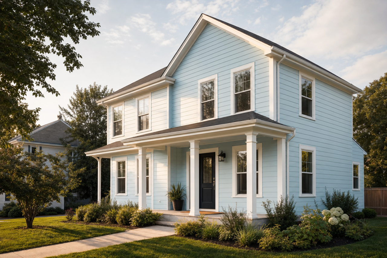 Ashwood Gray by Benjamin Moore on exterior
