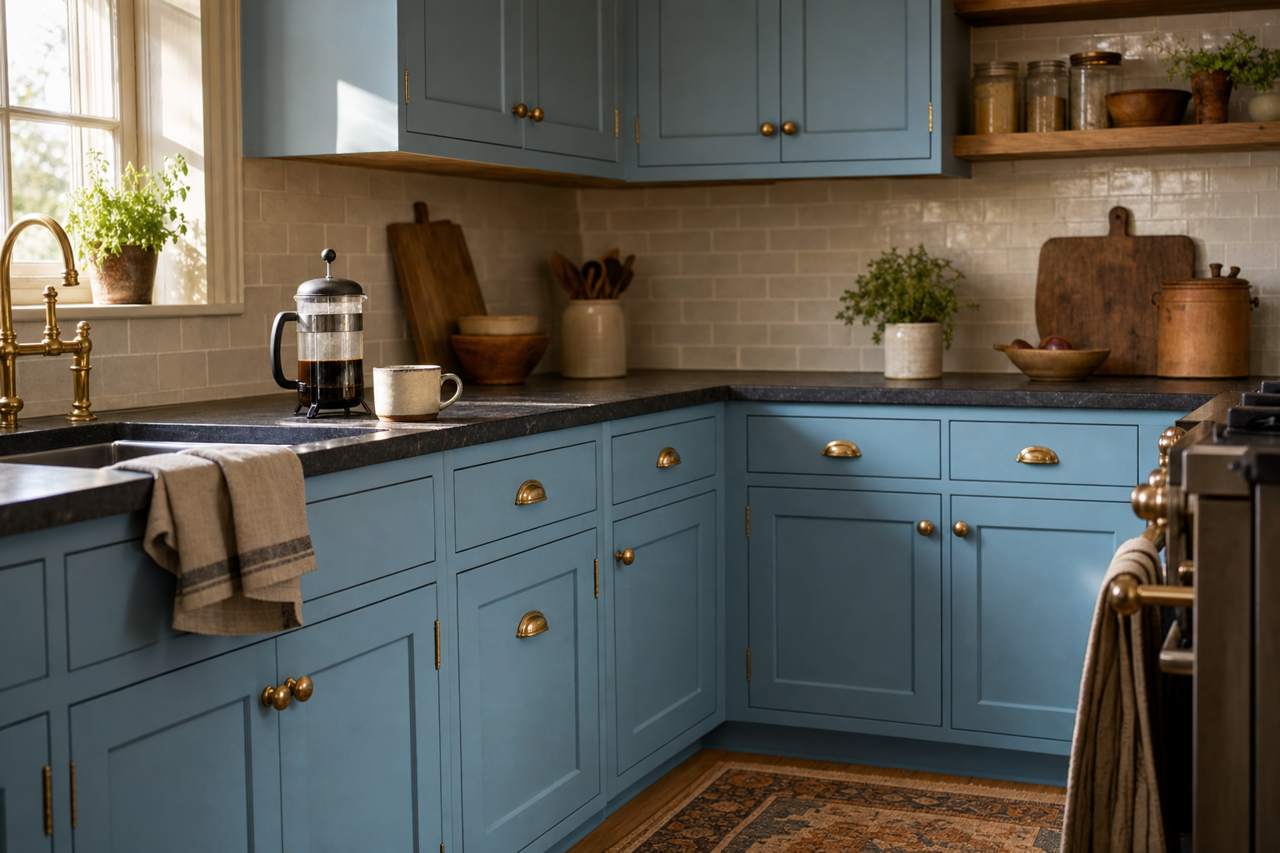 Niagara Falls by Benjamin Moore on cabinets