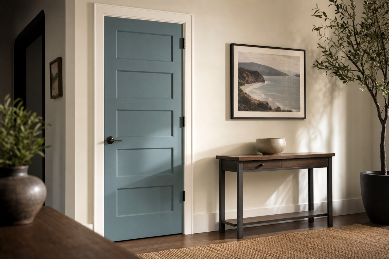 Lakeside by Benjamin Moore on interior-doors